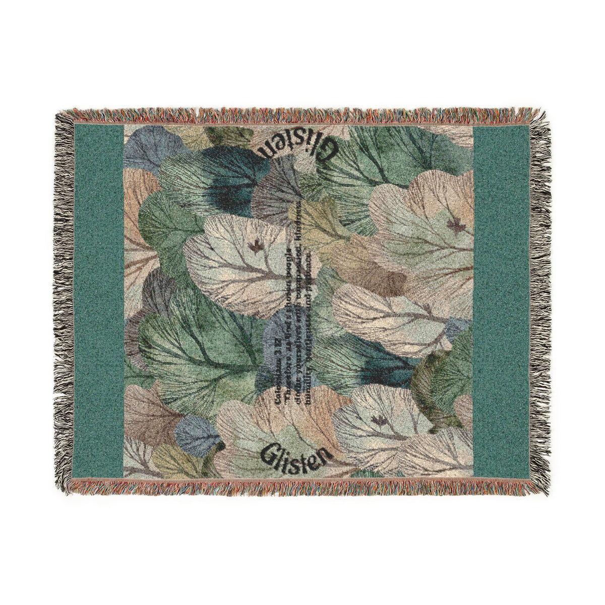 Botanical Guitar Woven Blanket — Acoustic Guitar Floral Throw