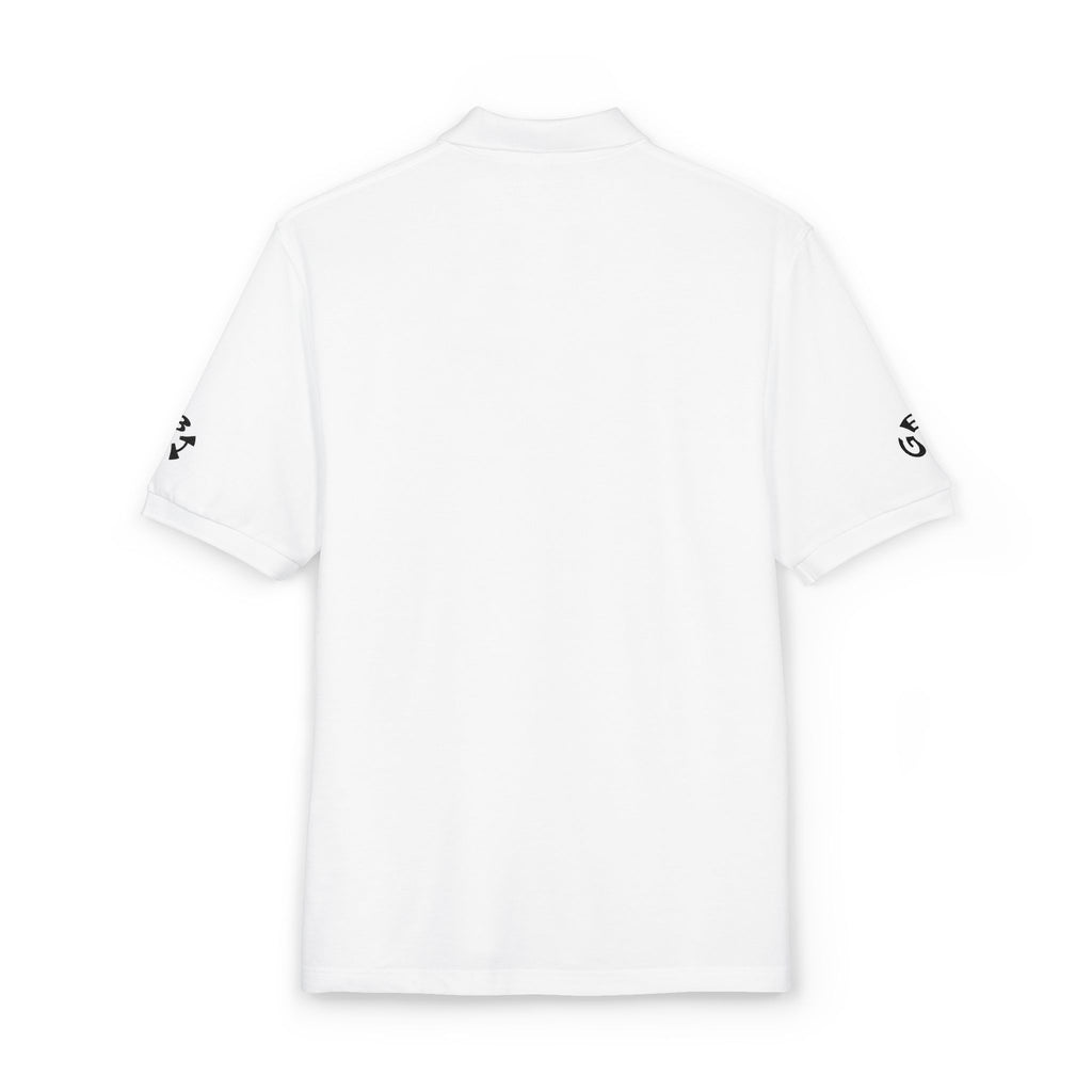 Embroidered "Glisten" Polo Shirt — Classic White Logo Polo