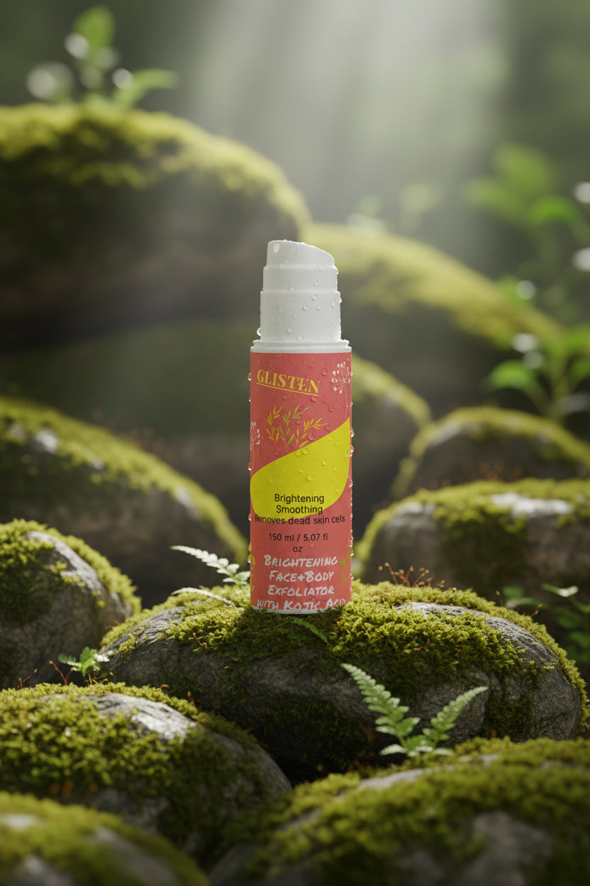 Glisten Brightening Face&Body Exfoliator with Kojic Acid