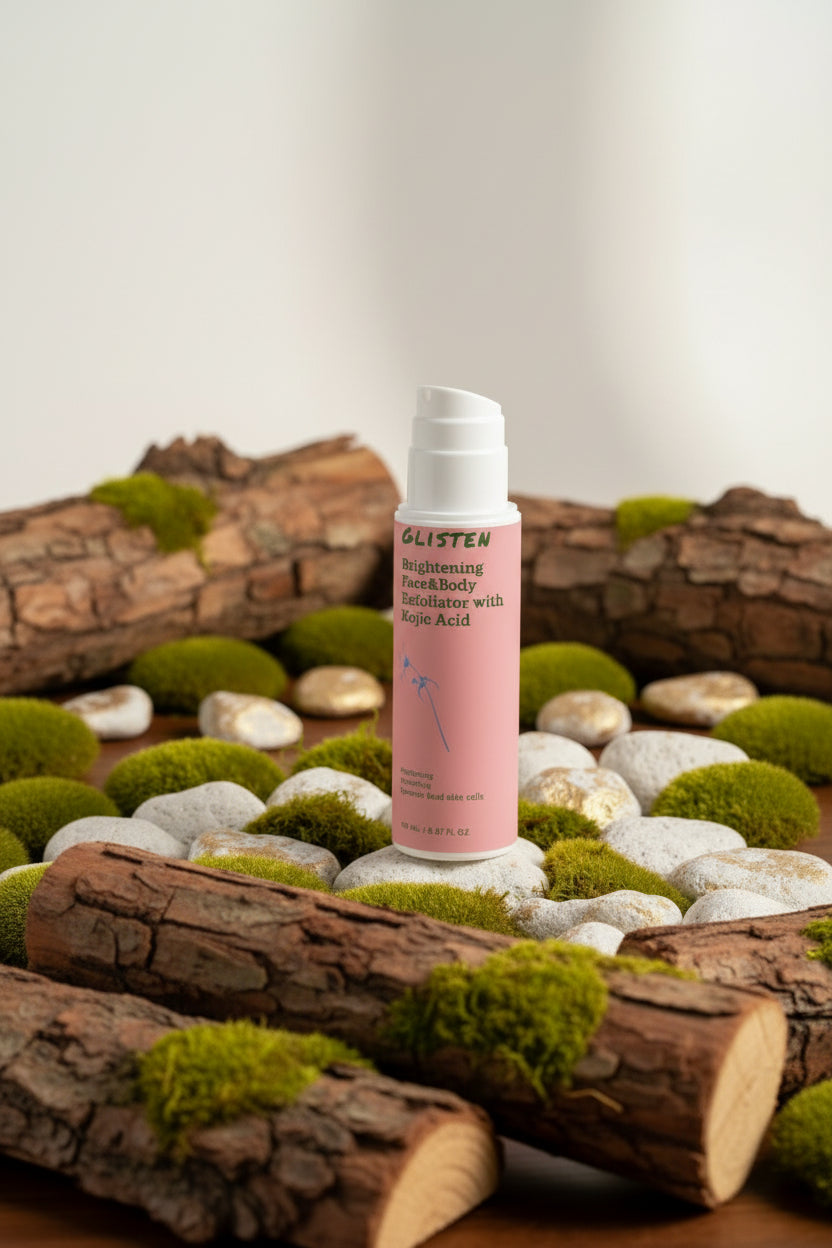 Glisten Brightening Face&Body Exfoliator with Kojic Acid