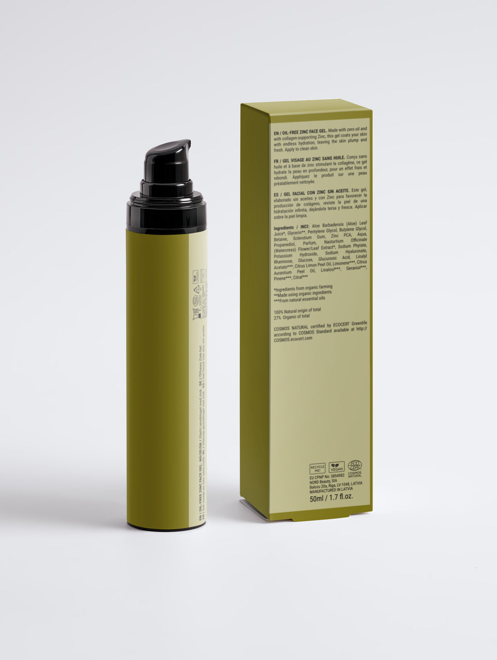 Glisten Oil-Free Zinc Face Gel for Men
