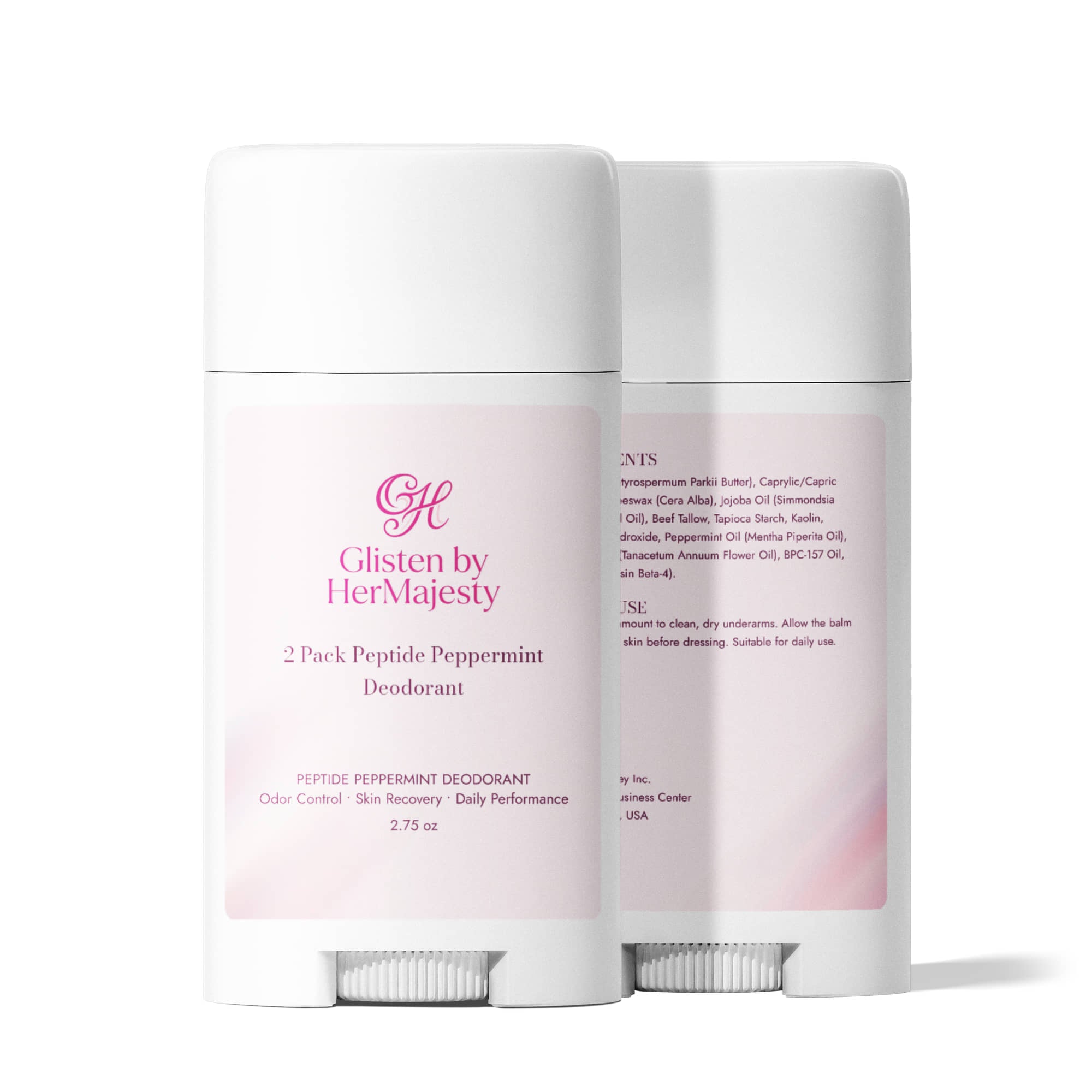 2 Pack Peptide Peppermint Deodorant
