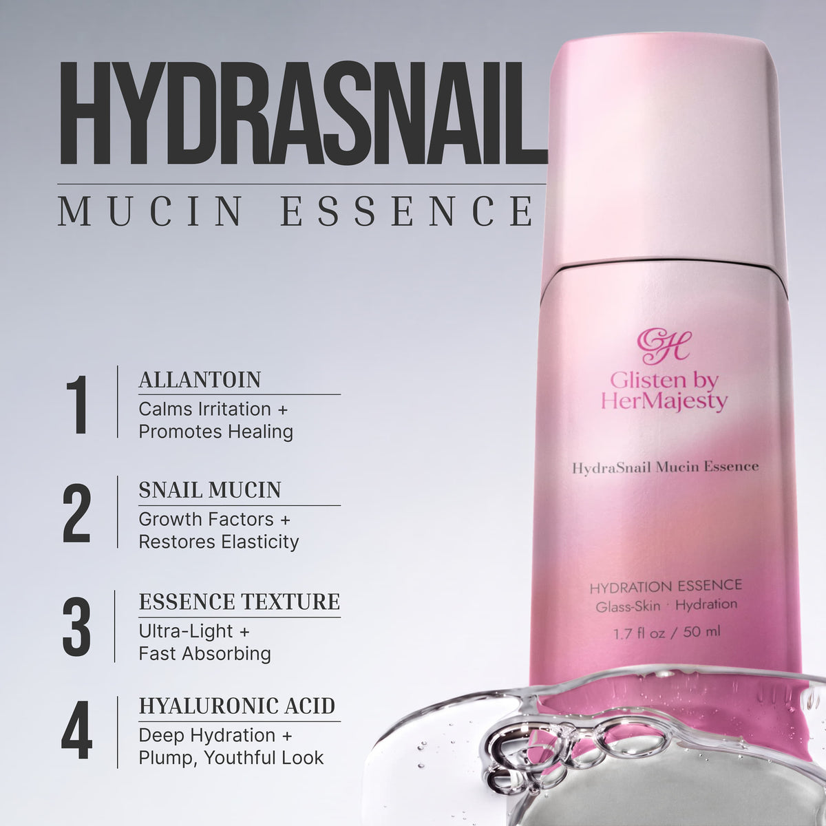 Glisten by HerMajesty HydraSnail Mucin Essence