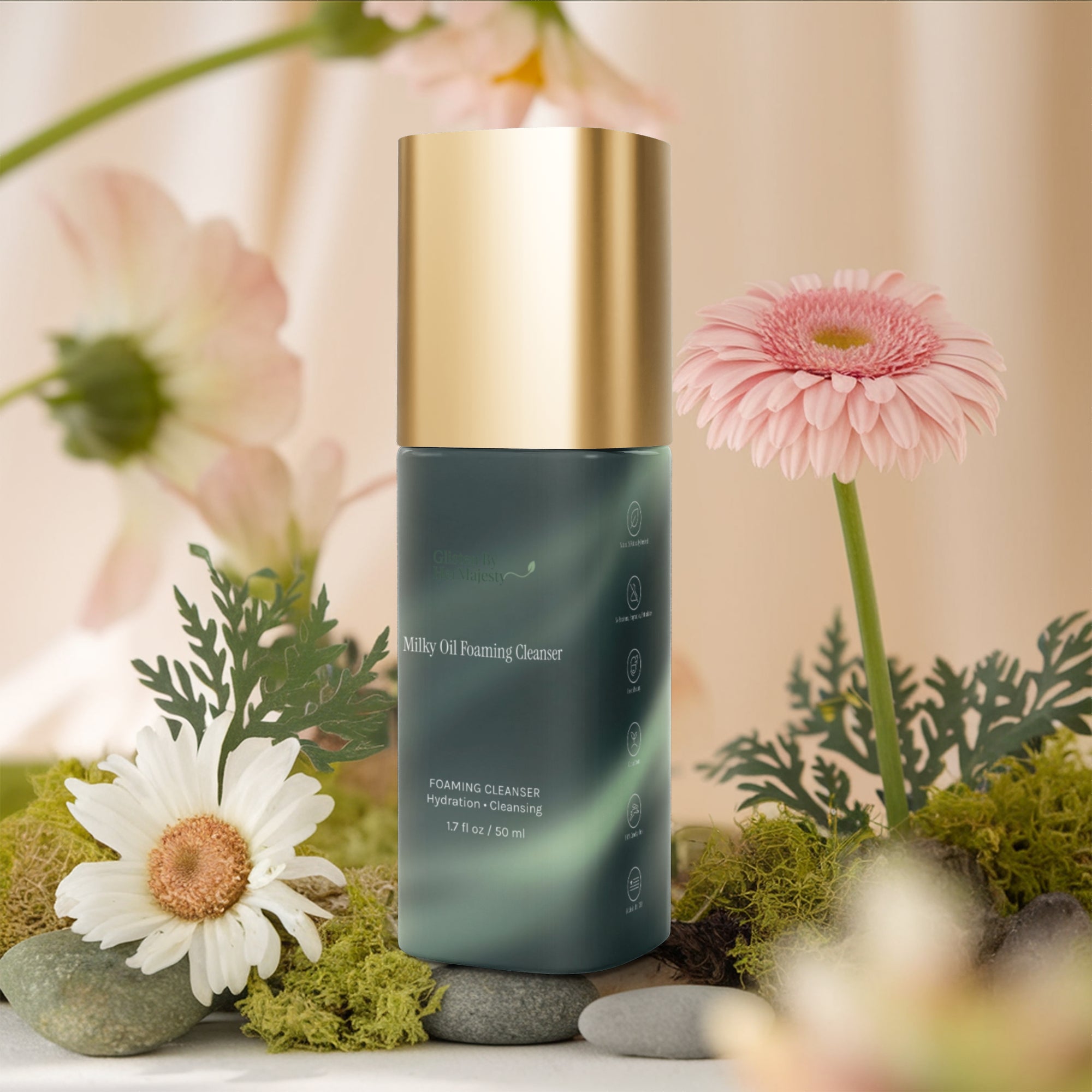 GLISTEN BY HERMAJEST Milky Oil Foaming Cleanser