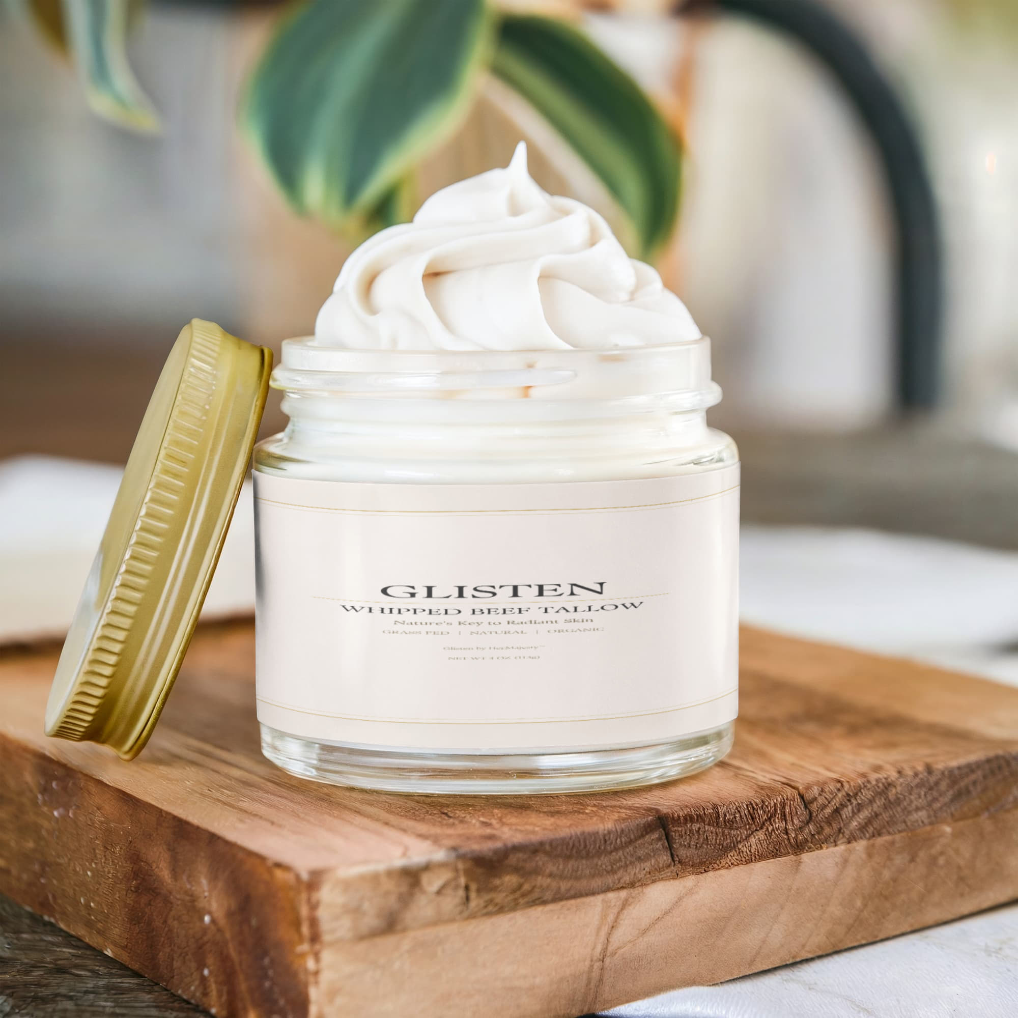 Glisten by Hermajesty Whipped Grass-Fed Tallow Balm with Vanilla Bean
