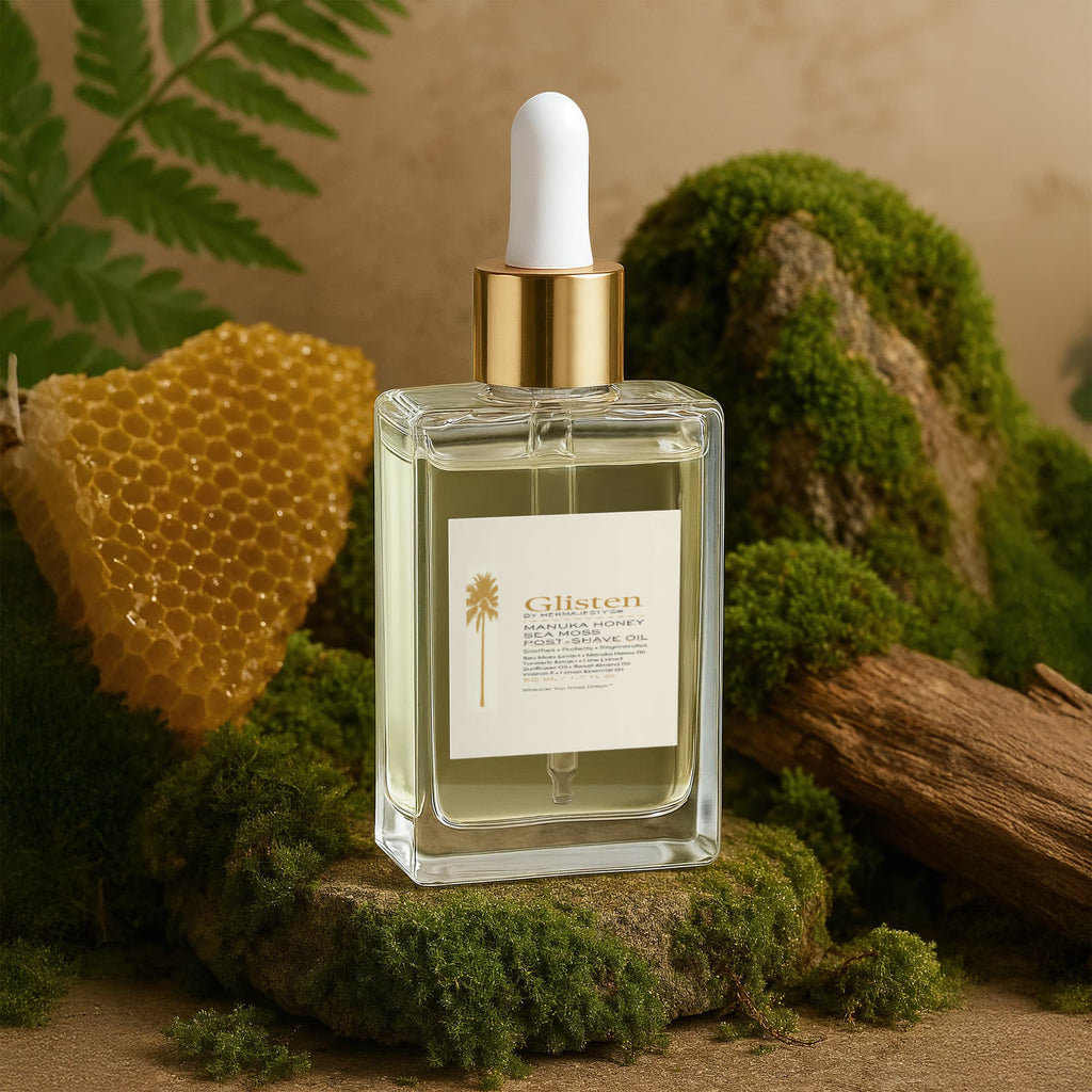 Glisten by Hermajesty Manuka Honey Sea Moss Post-Shave Oil