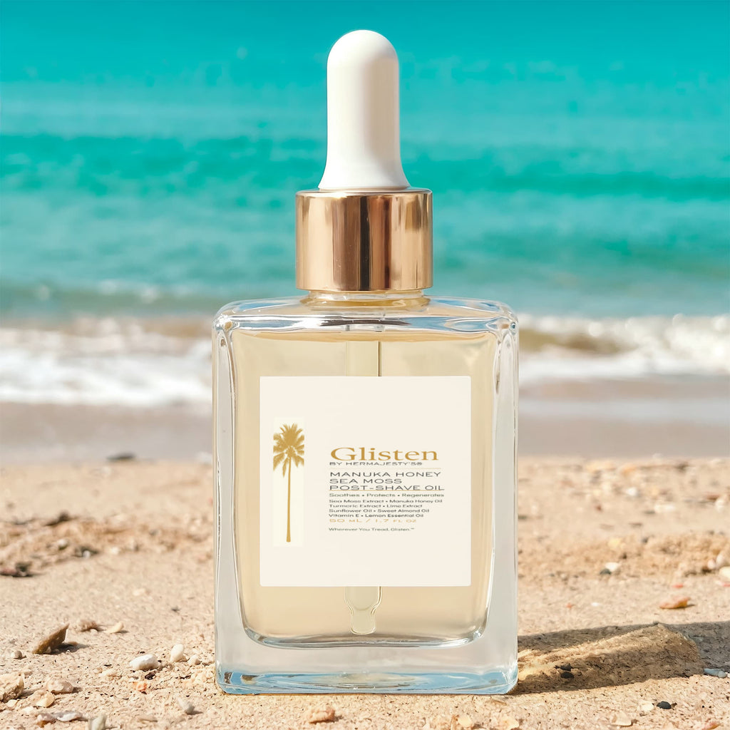 Glisten by Hermajesty Manuka Honey Sea Moss Post-Shave Oil