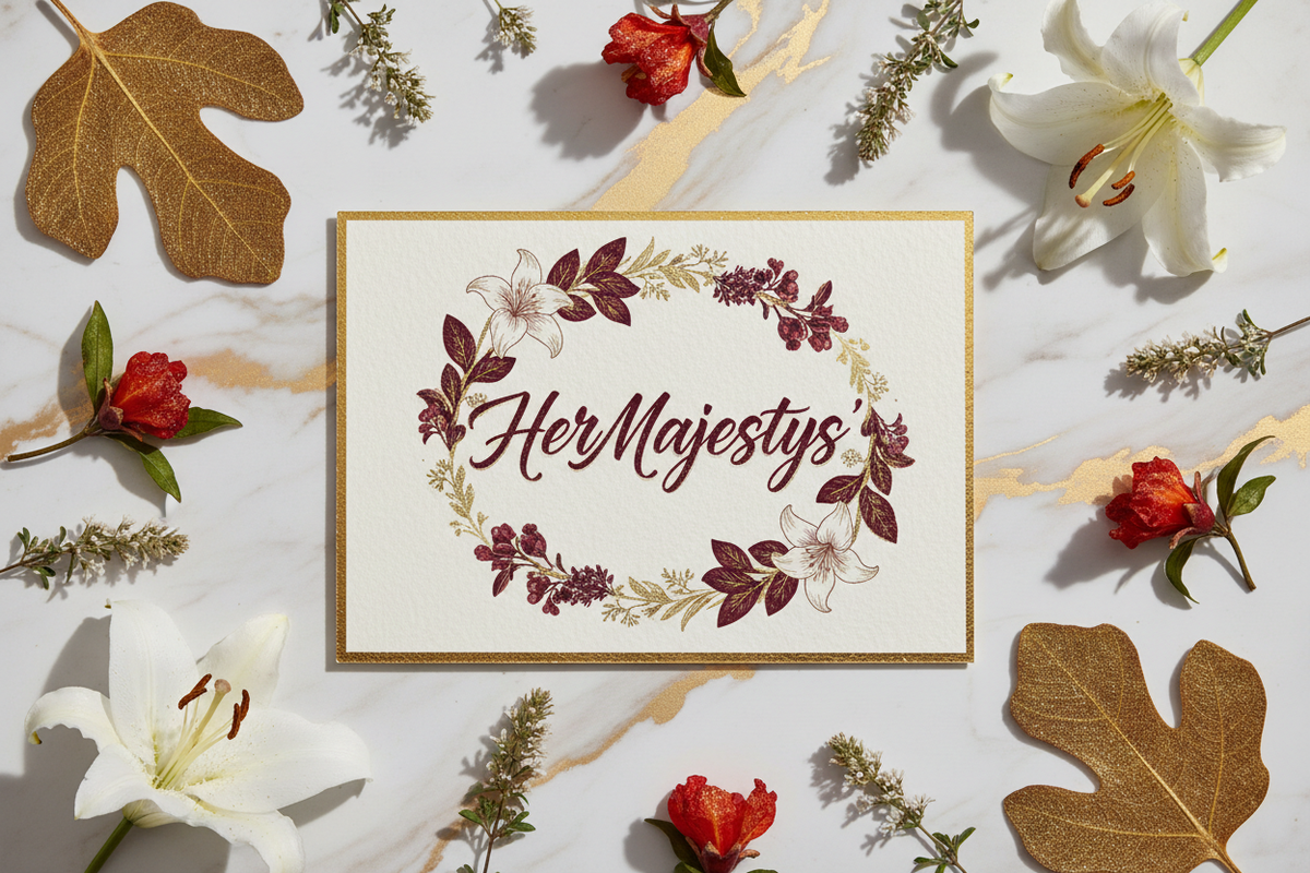 HerMajestys' Burgundy Gold Cardstock 2