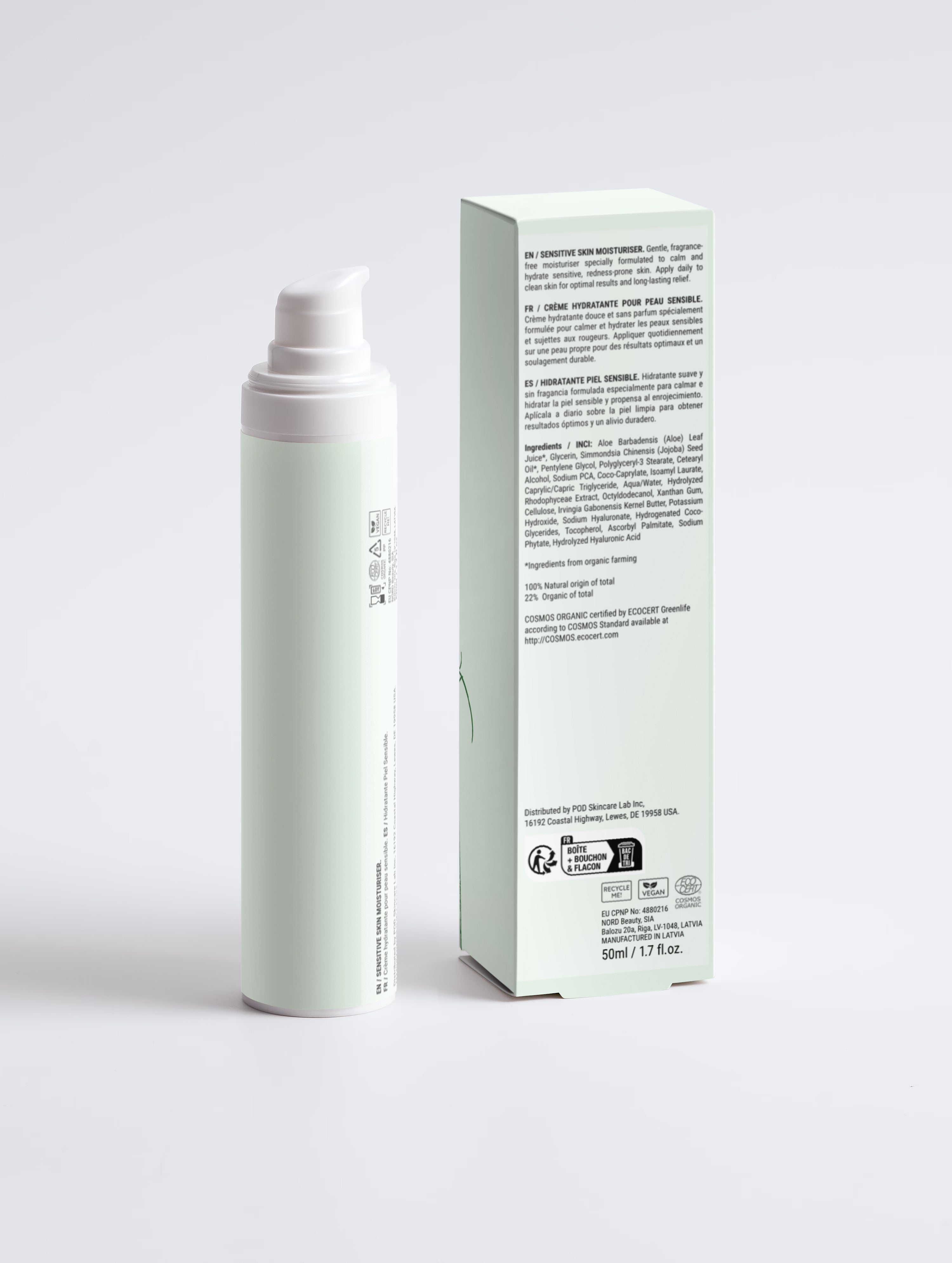 Sensitive Skin Moisturiser, Fragrance Free
